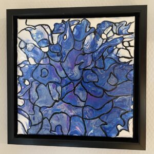 Acrylic art "Blue and black"