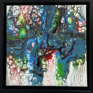 Blue,Green and red bubbles